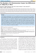 Cover page: The Number of X Chromosomes Causes Sex Differences in Adiposity in Mice