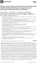 Cover page: Dietary Protein, Fiber and Coffee Are Associated with Small Intestine Microbiome Composition and Diversity in Patients with Liver Cirrhosis