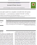 Cover page: Dynamic first principles model of a complete reversible fuel cell system