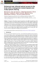 Cover page: Enhanced near infrared optical access to the brain with a transparent cranial implant and scalp optical clearing.