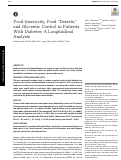 Cover page: Food Insecurity, Food “Deserts,” and Glycemic Control in Patients With Diabetes: A Longitudinal Analysis