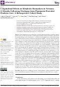 Cover page: Longitudinal Effects on Metabolic Biomarkers in Veterans 12 Months Following Discharge from Pharmacist-Provided Diabetes Care: A Retrospective Cohort Study.