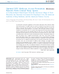 Cover page: Optimal NIV Medicare Access Promotion: Patients With Central Sleep Apnea A Technical Expert Panel Report From the American College of Chest Physicians, the American Association for Respiratory Care, the American Academy of Sleep Medicine, and the American Thoracic Society