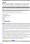 Cover page: Mobile Health Intervention Promoting Physical Activity in Adults Post Cardiac Rehabilitation: Pilot Randomized Controlled Trial