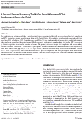 Cover page: A Cervical Cancer Screening Toolkit for Somali Women: A Pilot Randomized Controlled Trial