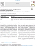 Cover page: Fungal perianal abscess as the initial presentation of disseminated coccidioidomycosis