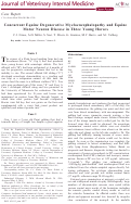 Cover page: Concurrent Equine Degenerative Myeloencephalopathy and Equine Motor Neuron Disease in Three Young Horses