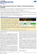 Cover page: Blue Light-Induced Proteomic Changes in Etiolated Arabidopsis Seedlings