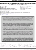 Cover page: Bridging the Gap: Evaluation of an Electrocardiogram Curriculum for Advanced Practice Clinicians