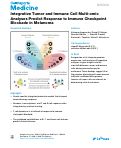 Cover page: Integrative Tumor and Immune Cell Multi-omic Analyses Predict Response to Immune Checkpoint Blockade in Melanoma