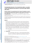 Cover page: Sex-dependent structure of socioemotional salience, executive control, and default mode networks in preschool-aged children with autism