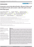 Cover page: Asymmetry across international borders: Research, fishery and management trends and economic value of the giant sea bass (
              Stereolepis gigas
              )