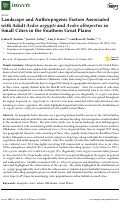 Cover page: Landscape and Anthropogenic Factors Associated with Adult Aedes aegypti and Aedes albopictus in Small Cities in the Southern Great Plains.
