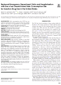 Cover page: Reduced Emergency Department Visits and Hospitalisation with Use of an Unsanctioned Safe Consumption Site for Injection Drug Use in the United States