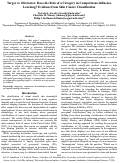 Cover page: Target vs. Distractor: Does the Role of a Category In Comparisons Influence Learning? Evidence from Skin Cancer Classification