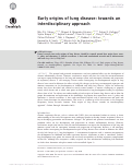 Cover page: Early origins of lung disease: towards an interdisciplinary approach