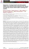 Cover page: Extraction of phase-based optoretinograms (ORG) from serial B-scans acquired over tens of seconds by mouse retinal raster scanning OCT system.