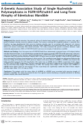 Cover page: A Genetic Association Study of Single Nucleotide Polymorphisms in FGFR1OP2/wit3.0 and Long-Term Atrophy of Edentulous Mandible