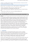 Cover page: Carbon Accounting and Economic Model Uncertainty of Emissions from Biofuels-Induced Land Use Change