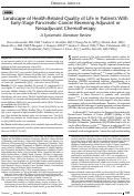 Cover page: Landscape of Health-Related Quality of Life in Patients With Early-Stage Pancreatic Cancer Receiving Adjuvant or Neoadjuvant Chemotherapy