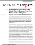 Cover page: Stretching Micro Metal Particles into Uniformly Dispersed and Sized Nanoparticles in Polymer