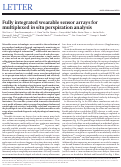 Cover page: Fully integrated wearable sensor arrays for multiplexed in situ perspiration analysis