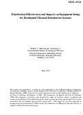 Cover page: Distribution Effectiveness and Impacts on Equipment Sizing for 
Residential Thermal Distribution Systems