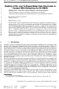 Cover page: Stability of Ru- and Ta-based metal gate electrodes in contact with dielectrics for Si-CMOS