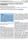 Cover page: Anogenital giant condyloma in an infant with liver transplantation