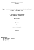 Cover page: Targeted Professional Development Programs in Science Education and Teachers' Perception of the Programs' Impact