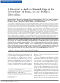 Cover page: A Blueprint to Address Research Gaps in the Development of Biomarkers for Pediatric Tuberculosis