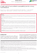 Cover page: A rapid, point-of-care antibiotic susceptibility test for urinary tract infections.