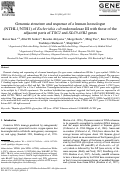 Cover page: Full text links Actions Favorites Share Page navigation Title &amp; authors Abstract Similar articles Cited by Publication types MeSH terms Substances Associated data Related information LinkOut - more resources Comparative Study Gene . 1998 Nov 19;222(2):287-95. doi: 10.1016/s0378-1119(98)00485-5. Genomic structure and sequence of a human homologue (NTHL1/NTH1) of Escherichia coli endonuclease III with those of the adjacent parts of TSC2 and SLC9A3R2 genes