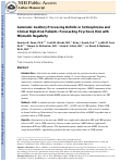 Cover page: Automatic Auditory Processing Deficits in Schizophrenia and Clinical High-Risk Patients: Forecasting Psychosis Risk with Mismatch Negativity