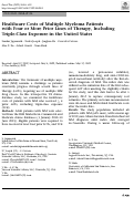 Cover page: Healthcare Costs of Multiple Myeloma Patients with Four or More Prior Lines of Therapy, Including Triple-Class Exposure in the United States