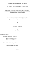 Cover page: Improvement Science for College, Career, and Civic Readiness: Achieving Better Outcomes for Traditionally Underserved Students through Systematic, Disciplined Inquiry