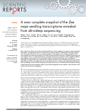 Cover page: A near complete snapshot of the Zea mays seedling transcriptome revealed from ultra-deep sequencing