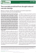 Cover page: Tree mortality predicted from drought-induced vascular damage