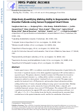 Cover page: Objectively quantifying walking ability in degenerative spinal disorder patients using sensor equipped smart shoes.