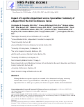 Cover page: Impact of Cognitive Impairment Across Specialties: Summary of a Report From the U13 Conference Series.