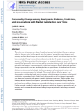 Cover page: Personality Change Among Newlyweds: Patterns, Predictors, and Associations With Marital Satisfaction Over Time