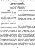 Cover page: The Impact of Perceptual Aliasing on Exploration and Learning in a Dynamic Decision Making Task