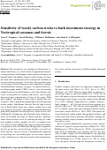 Cover page: Sensitivity of woody carbon stocks to bark investment strategy in Neotropical savannas and forests