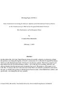 Cover page: Some Comments Concerning the Advisory Opinion of the International Court of Justice on the Construction of a Wall in the Occupied Palestinian Territory: The Performance of the European Union