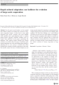 Cover page: Rapid cultural adaptation can facilitate the evolution of large-scale cooperation