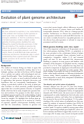 Cover page: Evolution of plant genome architecture.