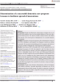 Cover page: Dissemination of a successful dementia care program: Lessons to facilitate spread of innovations