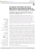 Cover page: A Prebiotic Diet Alters the Fecal Microbiome and Improves Sleep in Response to Sleep Disruption in Rats