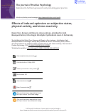 Cover page: Effects of induced optimism on subjective states, physical activity, and stress reactivity