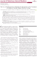 Cover page: The Use of Darbepoetin to Stimulate Erythropoiesis in the Treatment of Anemia of Chronic Kidney Disease in Dogs